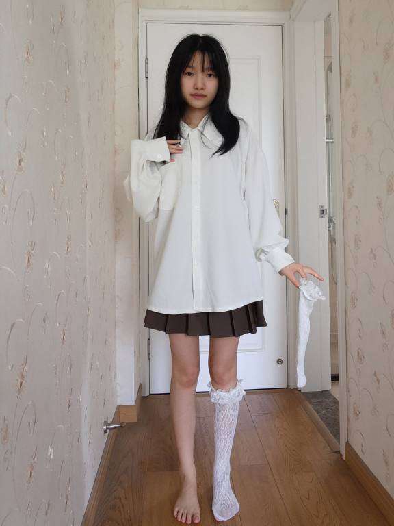 图片[1]-百褶裙可爱又大方的小姑娘【122P】20002-蜜桃兔兔