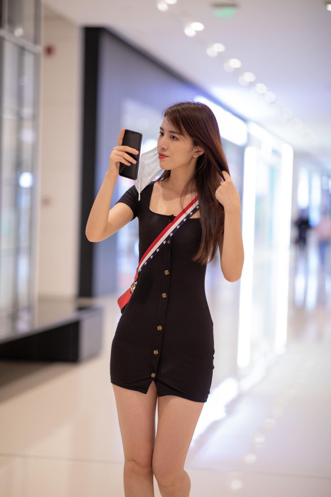 图片[3]-逛商场的黑色包臀裙美丽女孩【385P】00050-蜜桃兔兔