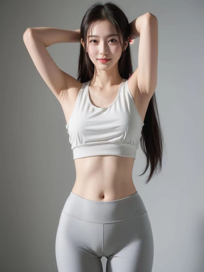 AI瑜伽裤清纯妹子系列图-蜜桃兔兔