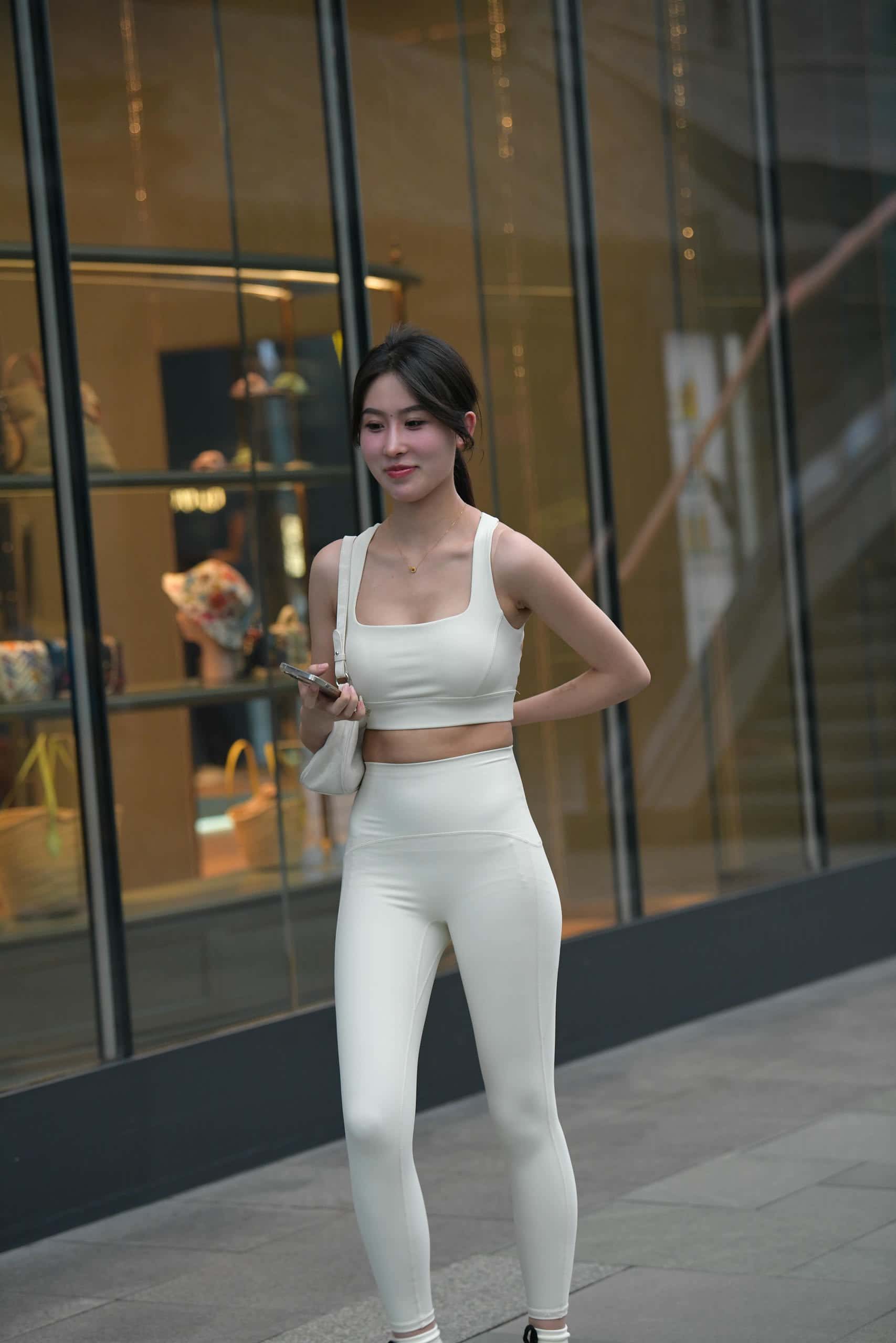 图片[3]-白色瑜伽裤女孩【212P】J8076-蜜桃兔兔
