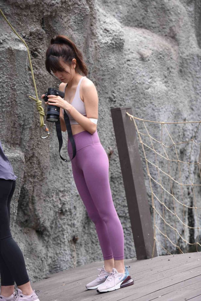 香芋色瑜伽裤高马尾女孩【111P】04039-蜜桃兔兔